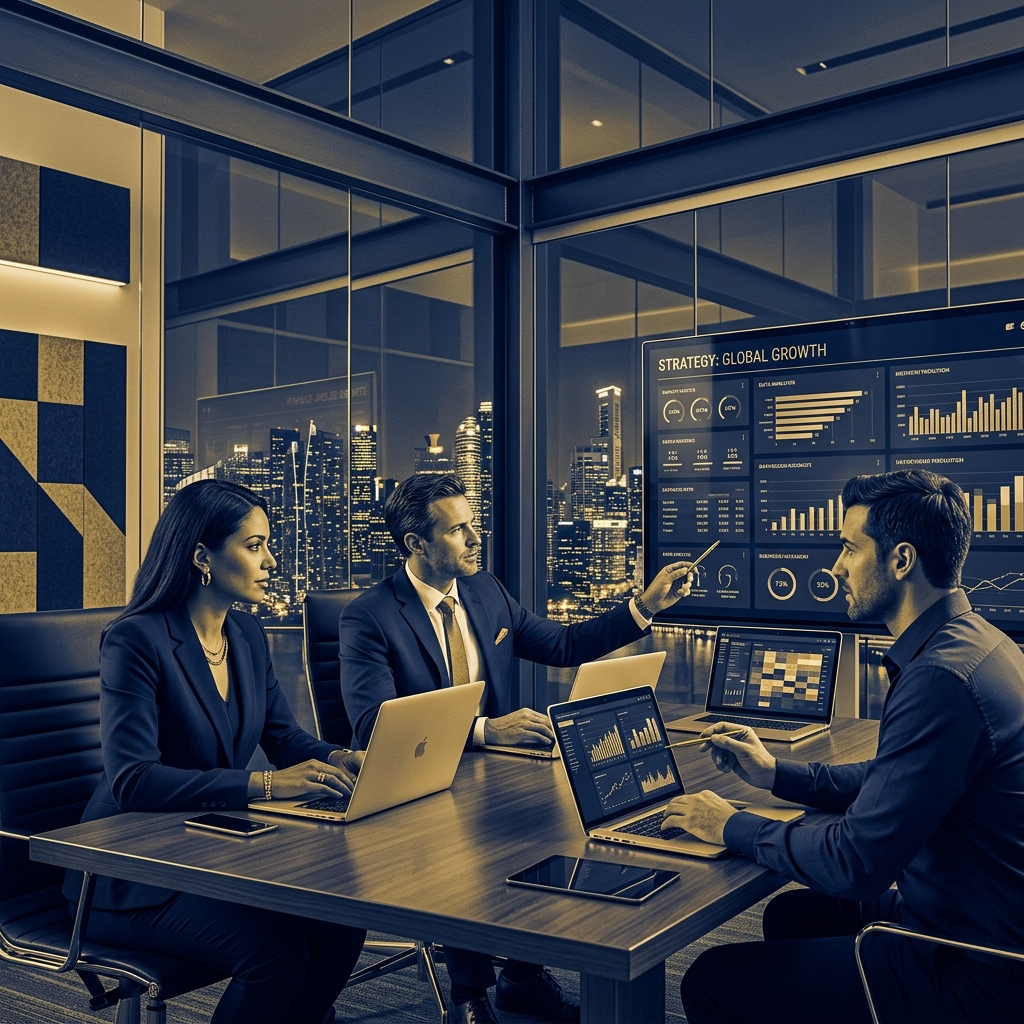 Consulting Professionals analyzing data
